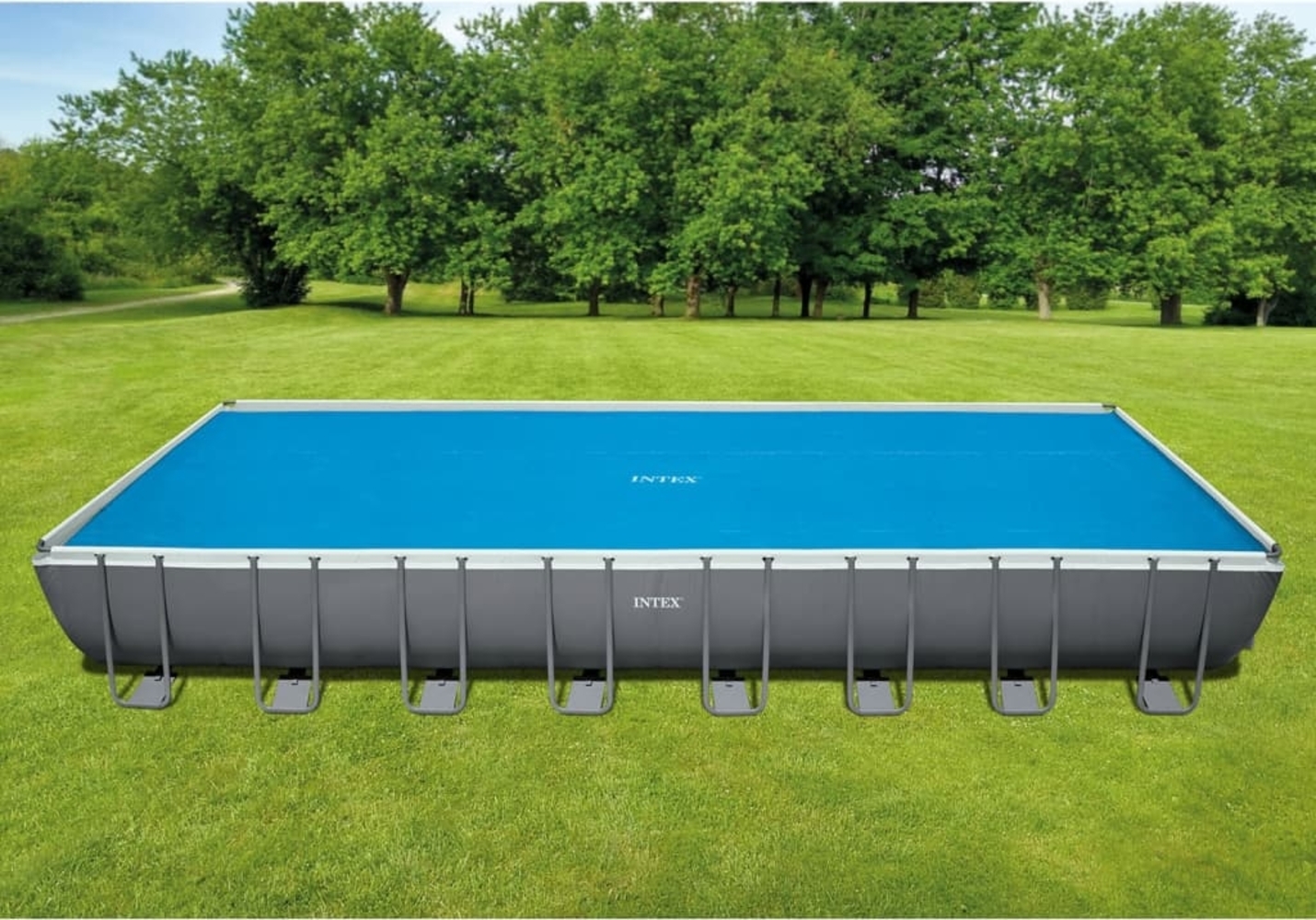 Intex Solar Poolabdeckung Blau 960x466 cm Polyethylen 3202959 Bild 1