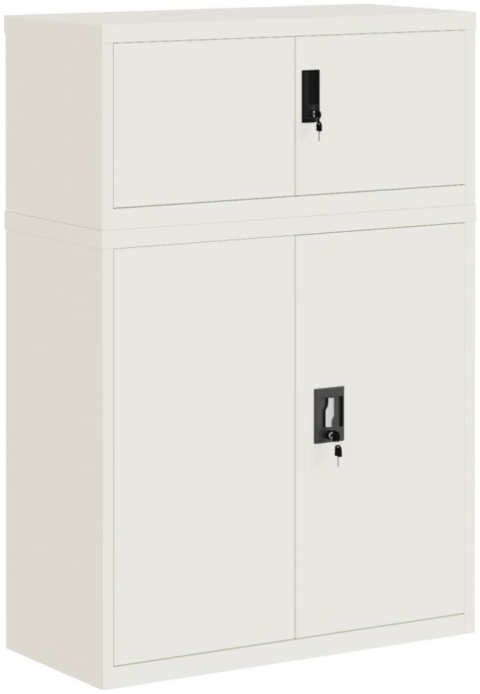 vidaXL Aktenschrank Weiß 90x40x130 cm Stahl 3188311 Bild 1