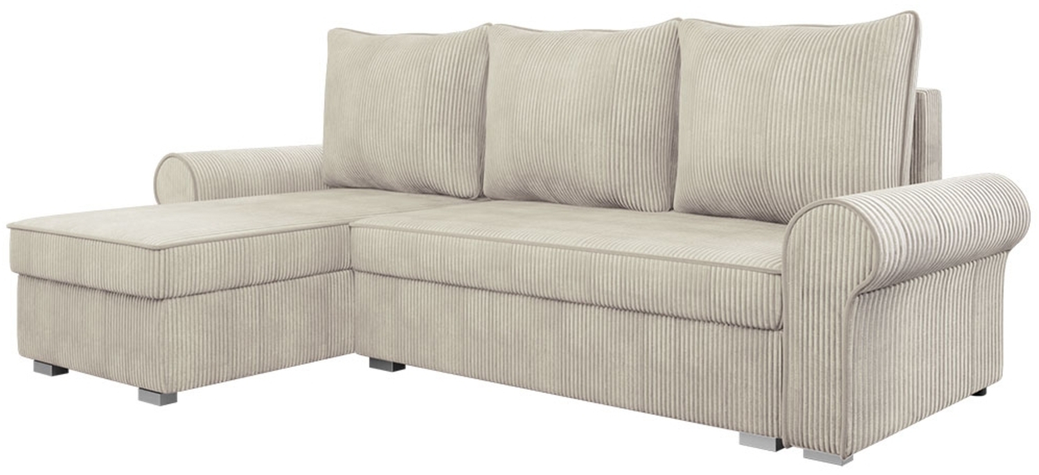 Ecksofa Dakar Cord (Farbe: Poso 100 + Poso 100 + Paros 01) Bild 1