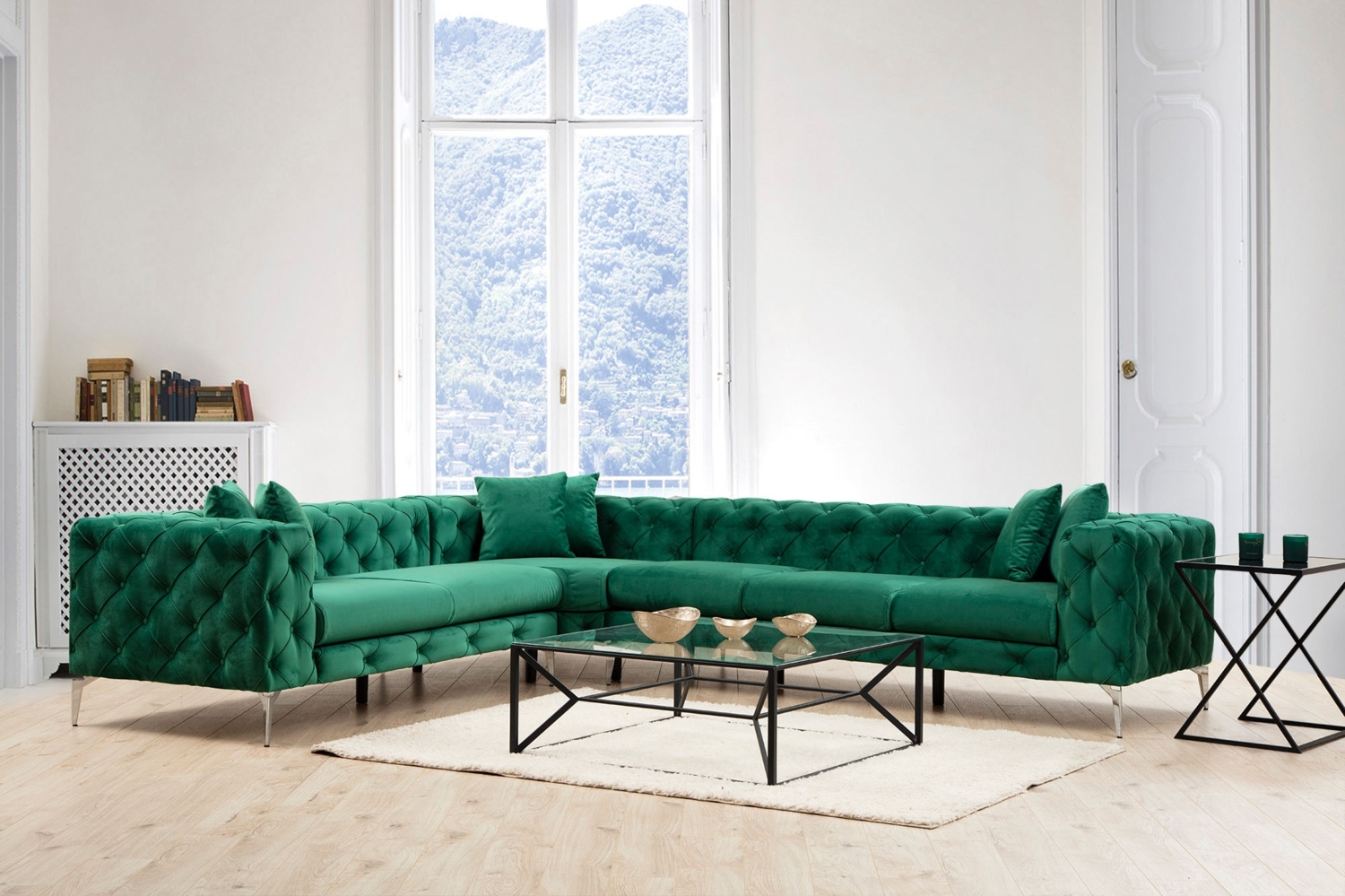 Ecksofa, 'Como', 70 x 270 x 310, Grün Bild 1