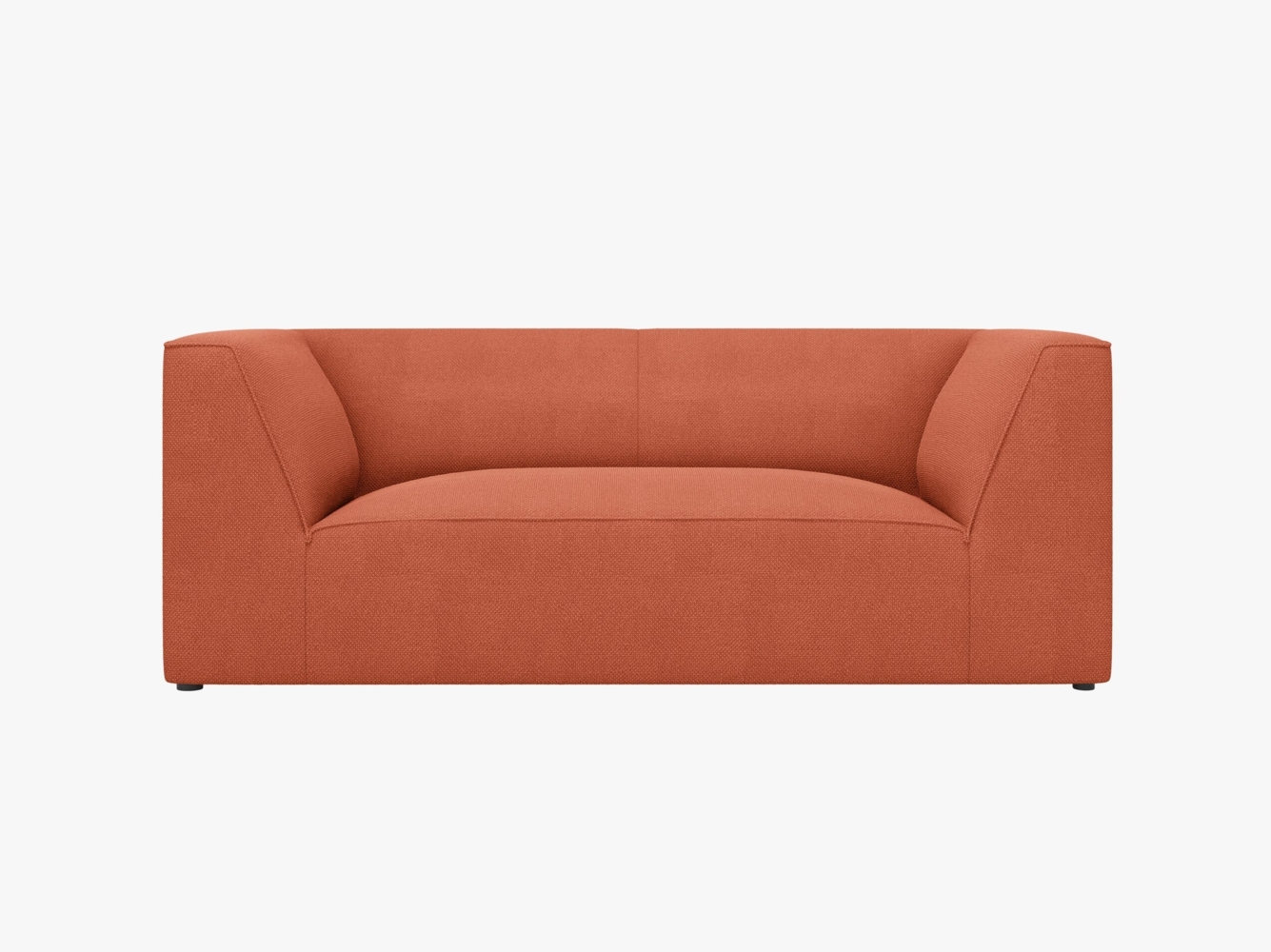 Micadoni Sofa Ruby 2-Sitzer Strukturierter Stoff Koralle Bild 1