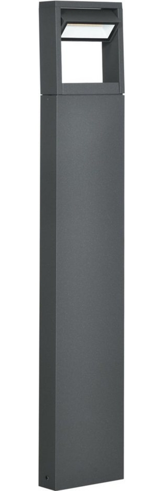 Outsunny LED Gartenleuchte Wegleuchte, Pfostenlicht mit LEDs, wetterbeständig, Dunkelgrau, Vertsellbares Neigungswinkel, LED, Warmweiß, Pollerleuchte mit Verstellbarem Neigungswinkel Bild 1