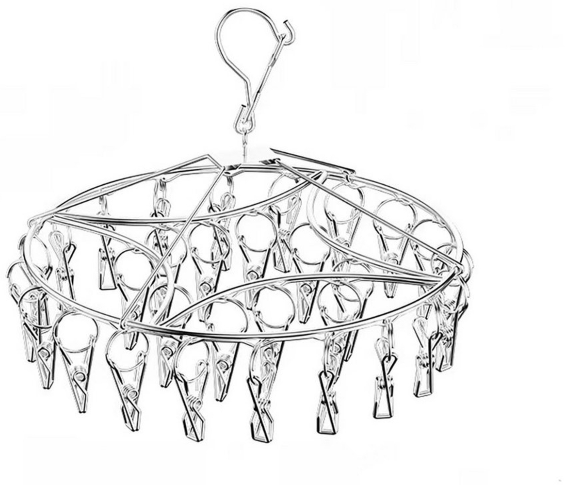 Jumpeak Wäscheständer Wäschespinne, Sockentrockner, Deckenwäschetrockner, Wäsche-Rondell, kleine Wäschespinne zum Aufhängen, ideal für Zuhause oder Camping Bild 1