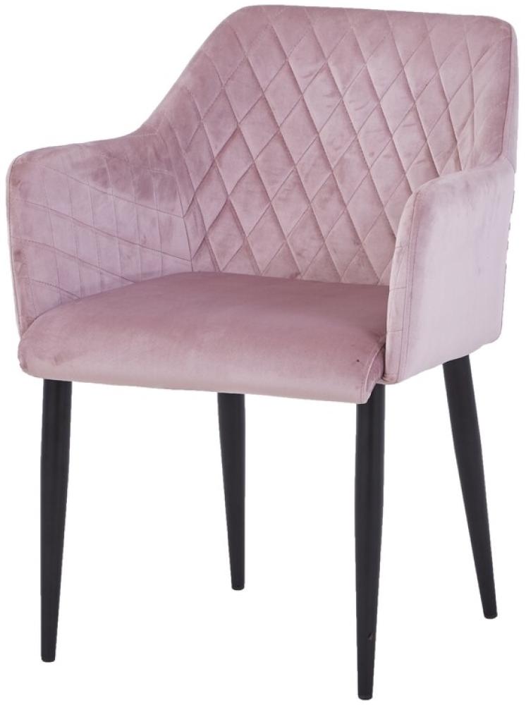 SIT&CHAIRS Armlehnstuhl Stahl Samt Dusty Rose Bild 1