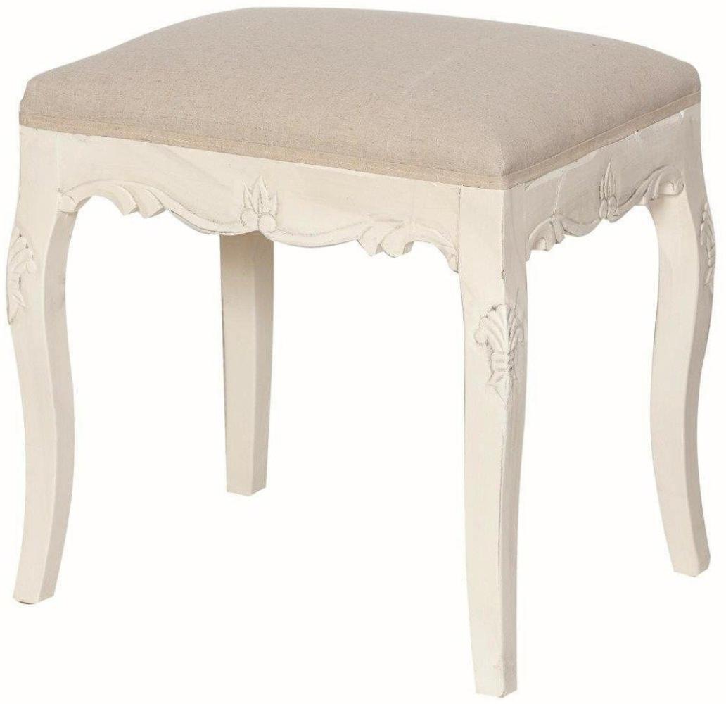 Livin Hill Sitzhocker Rimini Creme, beiger Sitz RI046 Bild 1