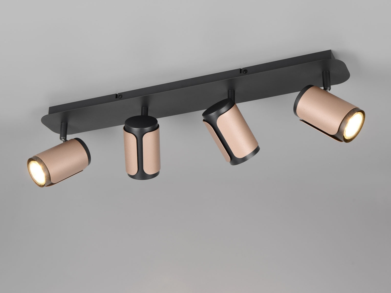 Trio Deckenstrahler 4er Spot Gillan GU10 schwarz coffee Bild 1