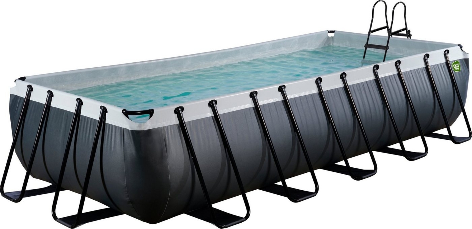 EXIT Swimming Pool rechteckig 400 x 200 x 100 cm Schwarz Bild 1