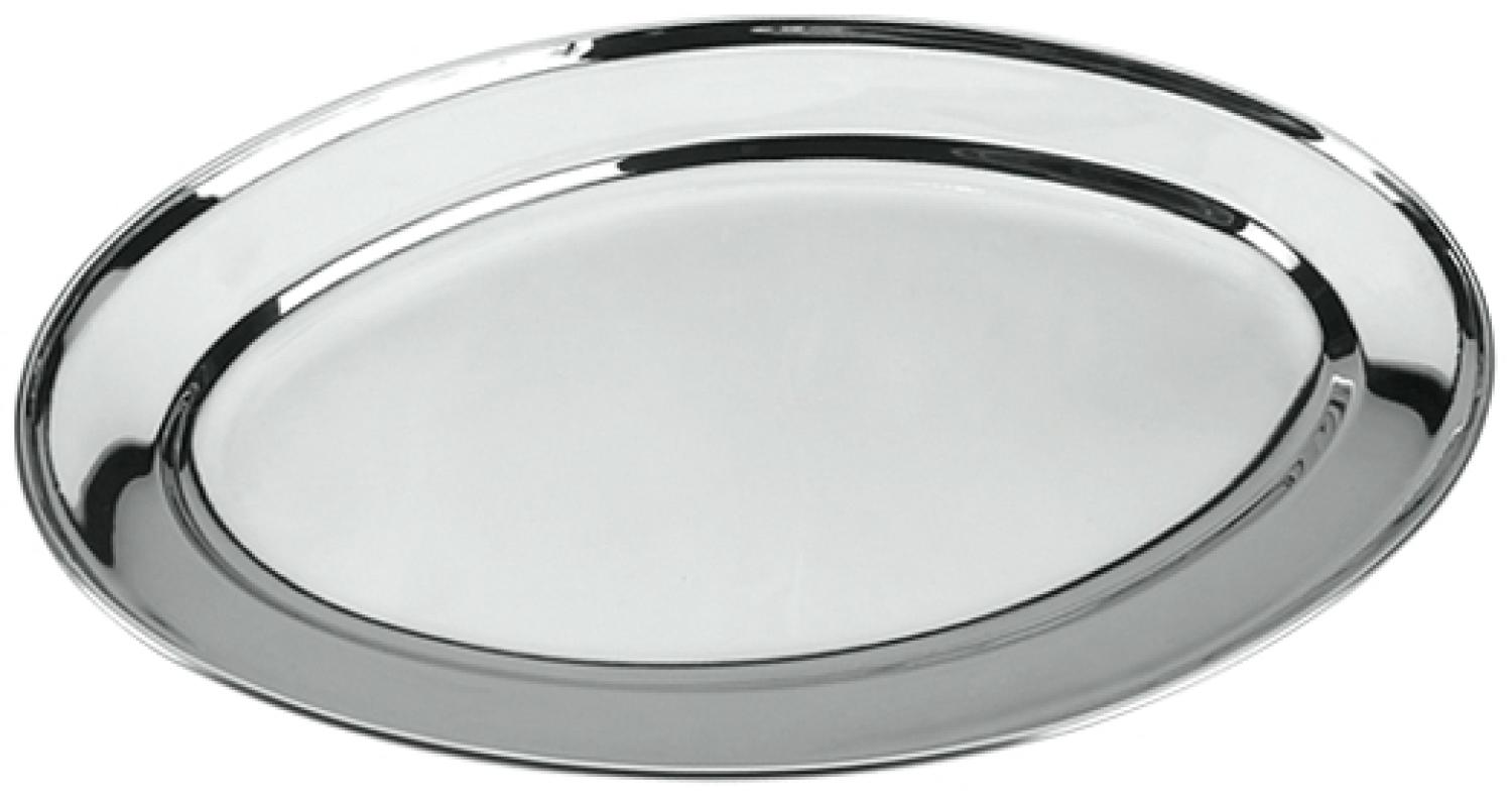 METALTEX Servierplatte 30 cm oval aus INOX / Edelstahlplatte / Platte Bild 1