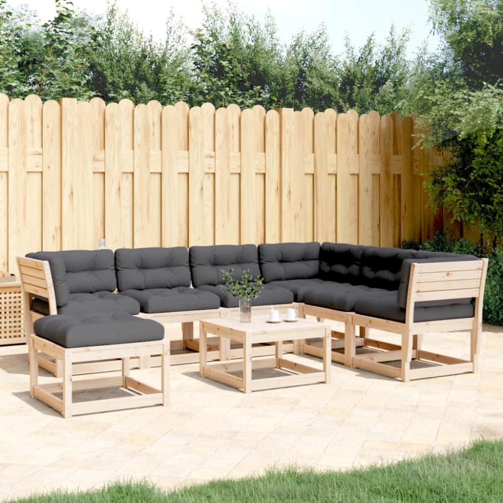 vidaXL 7-tlg. Garten-Lounge-Set mit Kissen Massivholz Kiefer 3216935 Bild 1