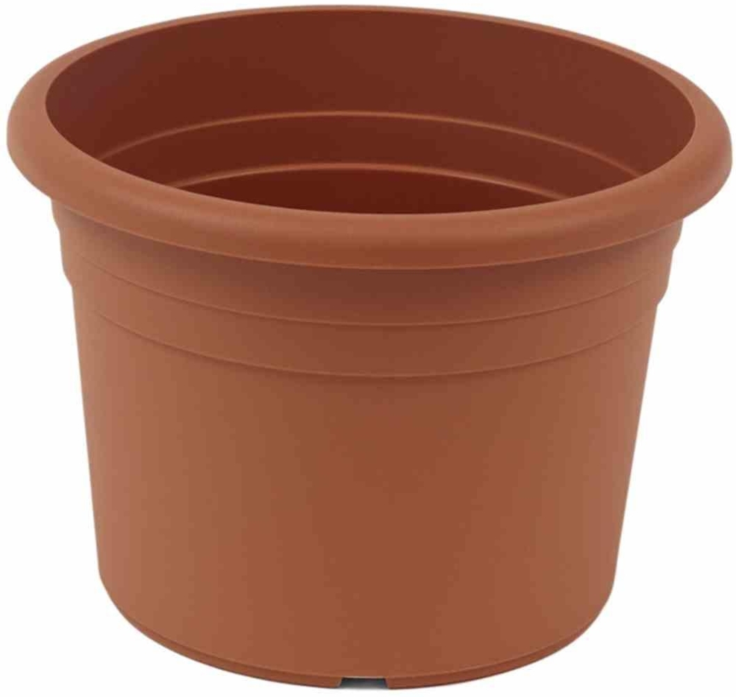 SIENA GARDEN Topf CILINDRO Ø 30 x 21,5 cm, terracotta Rundes Kunststoffgefäß mit Bodenlöchern Bild 1