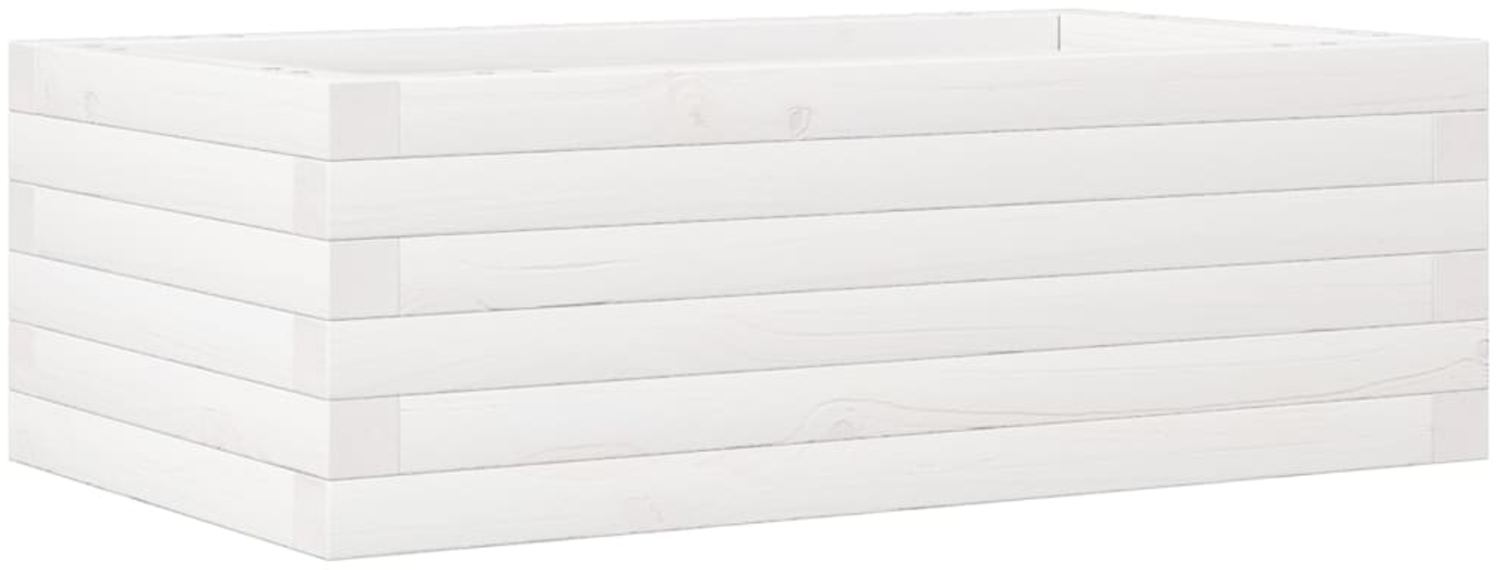 vidaXL Pflanzkübel Weiß 70x40x23 cm Massivholz Kiefer 847219 Bild 1