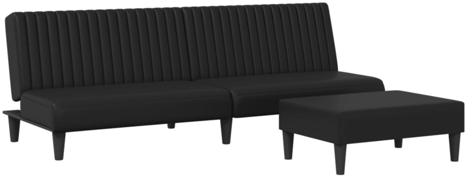 vidaXL 2-tlg. Sofagarnitur Schwarz Kunstleder 3216285 Bild 1