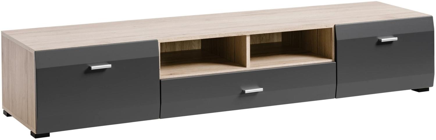Stylefy Mosel Lowboard Sanremo Eiche | Graphit Matt Bild 1