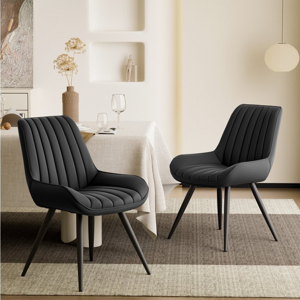 HawthyHome Esszimmerstuhl Stuhlset – Polsterstühle, Moderner Küchenstuhl (2 St), mit Ergonomischer Rückenlehne und Metallbeinen Bild 1