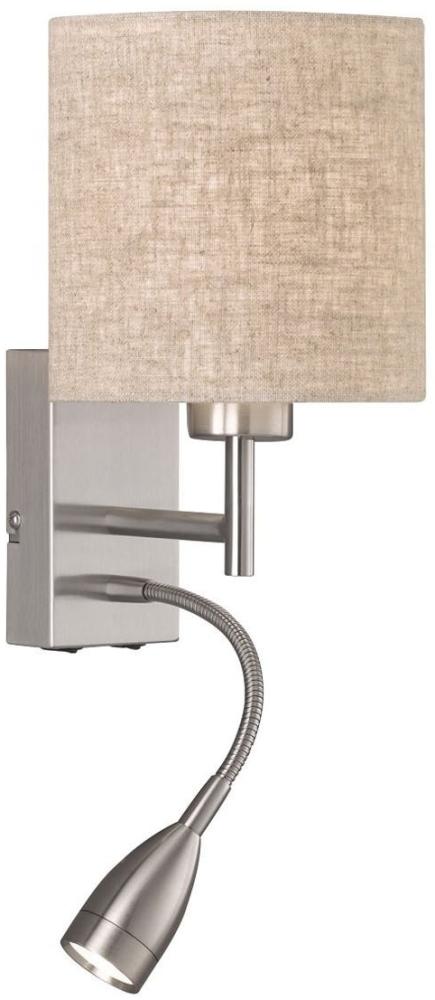 Fischer & Honsel 30314 Wandleuchte Dreamer mit Leseleuchte Nickel Sand E27 Bild 1