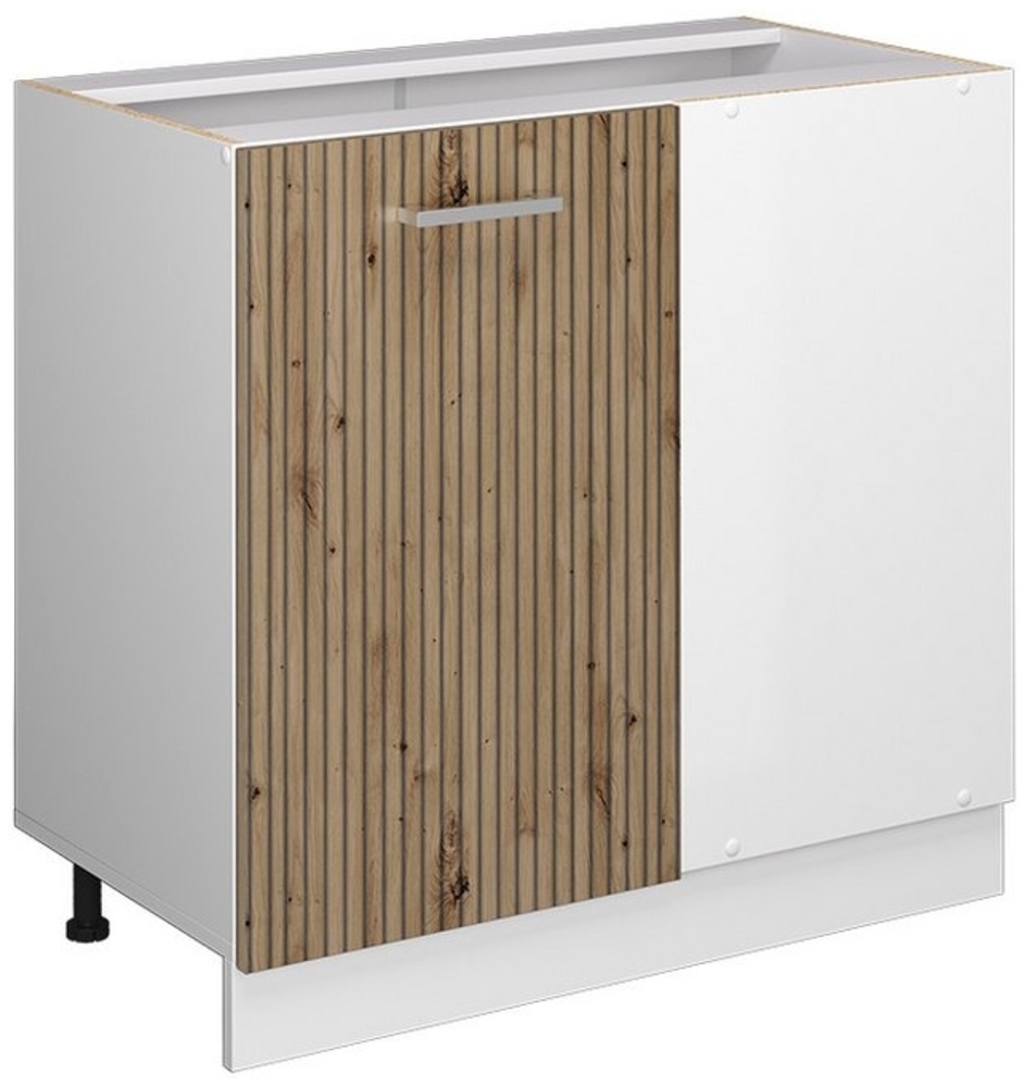Vicco Eckunterschrank R-Line, Artisan-Eiche/Weiß, 86 cm ohne Arbeitsplatte Bild 1