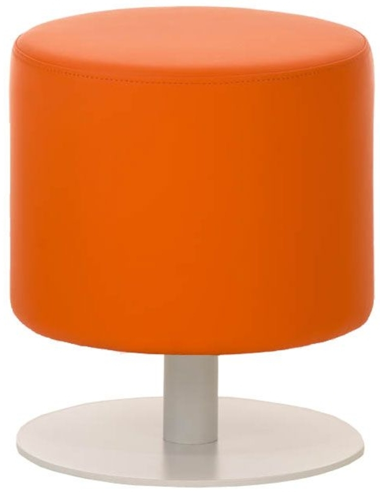 Sitzhocker - Max - Hocker Rundhocker Kunstleder Orange 38x38 cm Bild 1