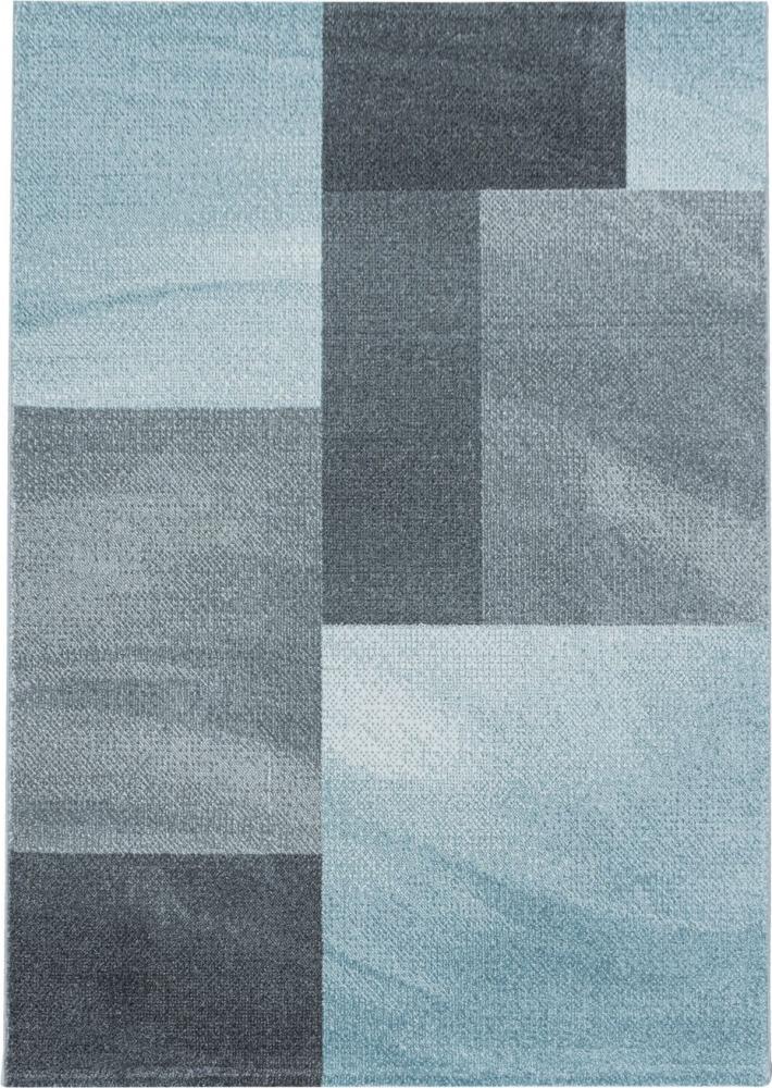 Kurzflor Teppich Elisa Läufer - 80x250 cm - Blau Bild 1