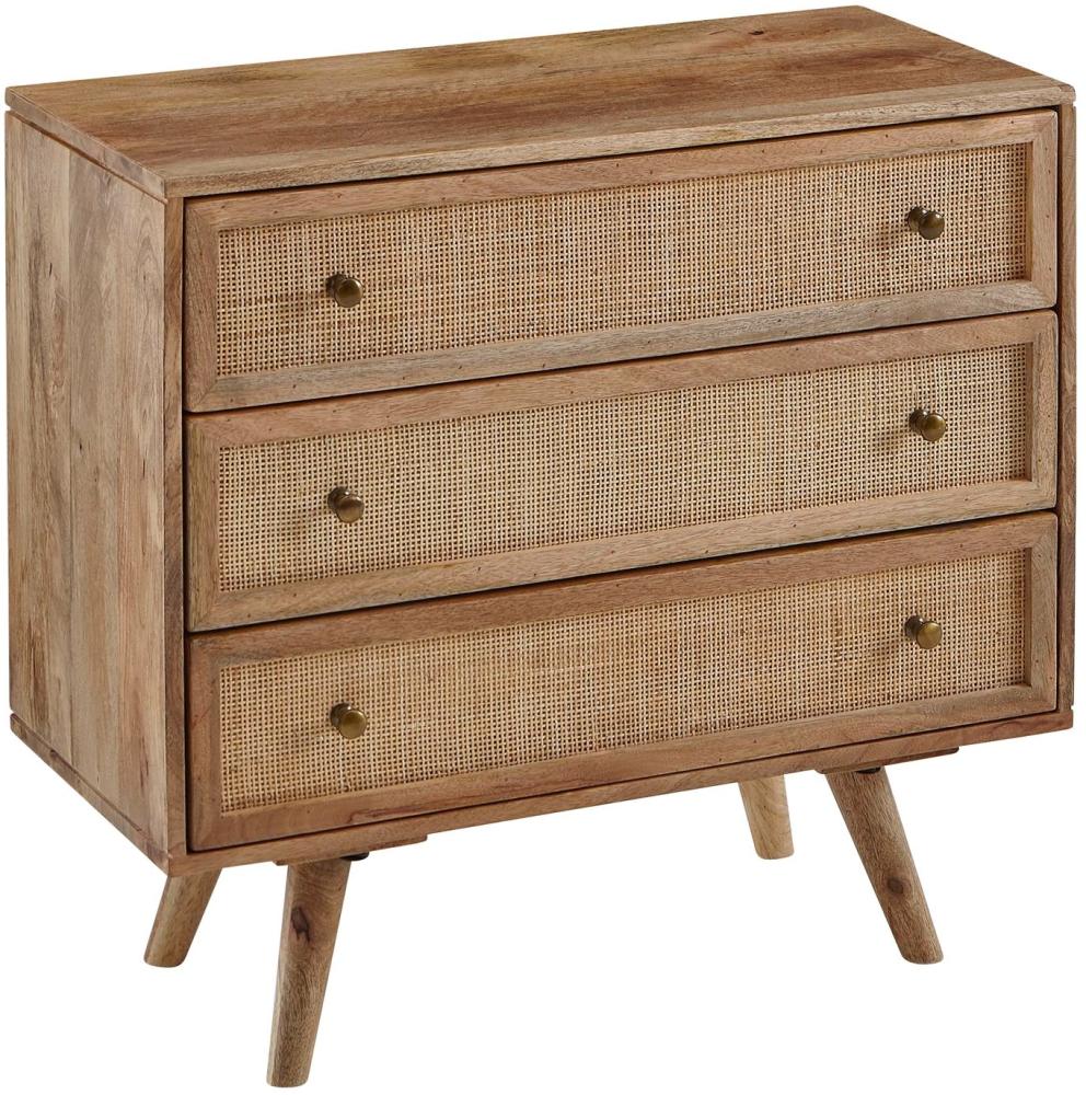 Kadima Design Massives Mango Holz Sideboard, Stilvoll & Funktional, Robustes und Elegantes Design. 80x40x75 cm Bild 1