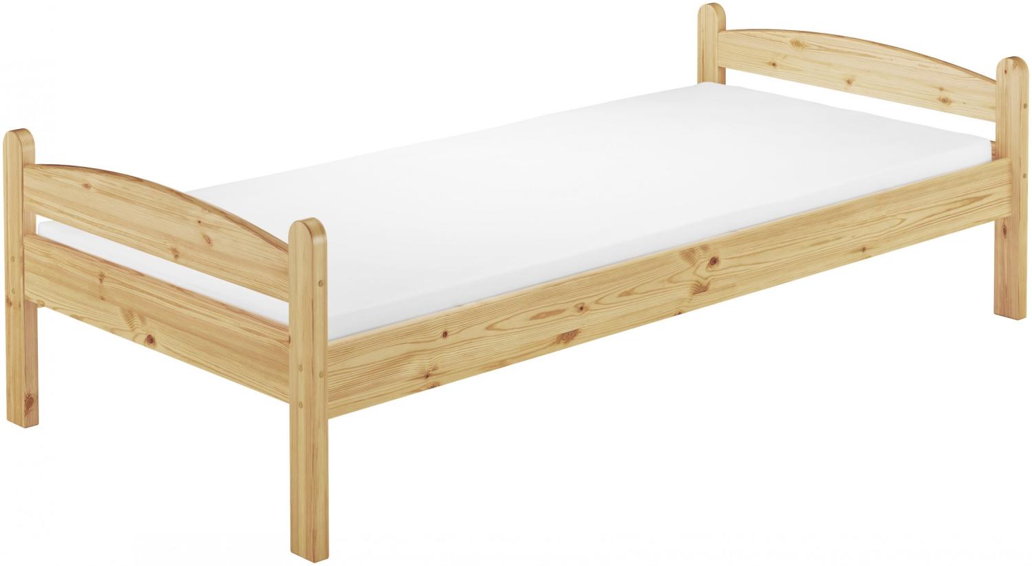 Bettrahmen Einzelbett Kiefer natur 80x200 Massivholzbett robust Futonbett Rollrost 60.32-08 M Bild 1