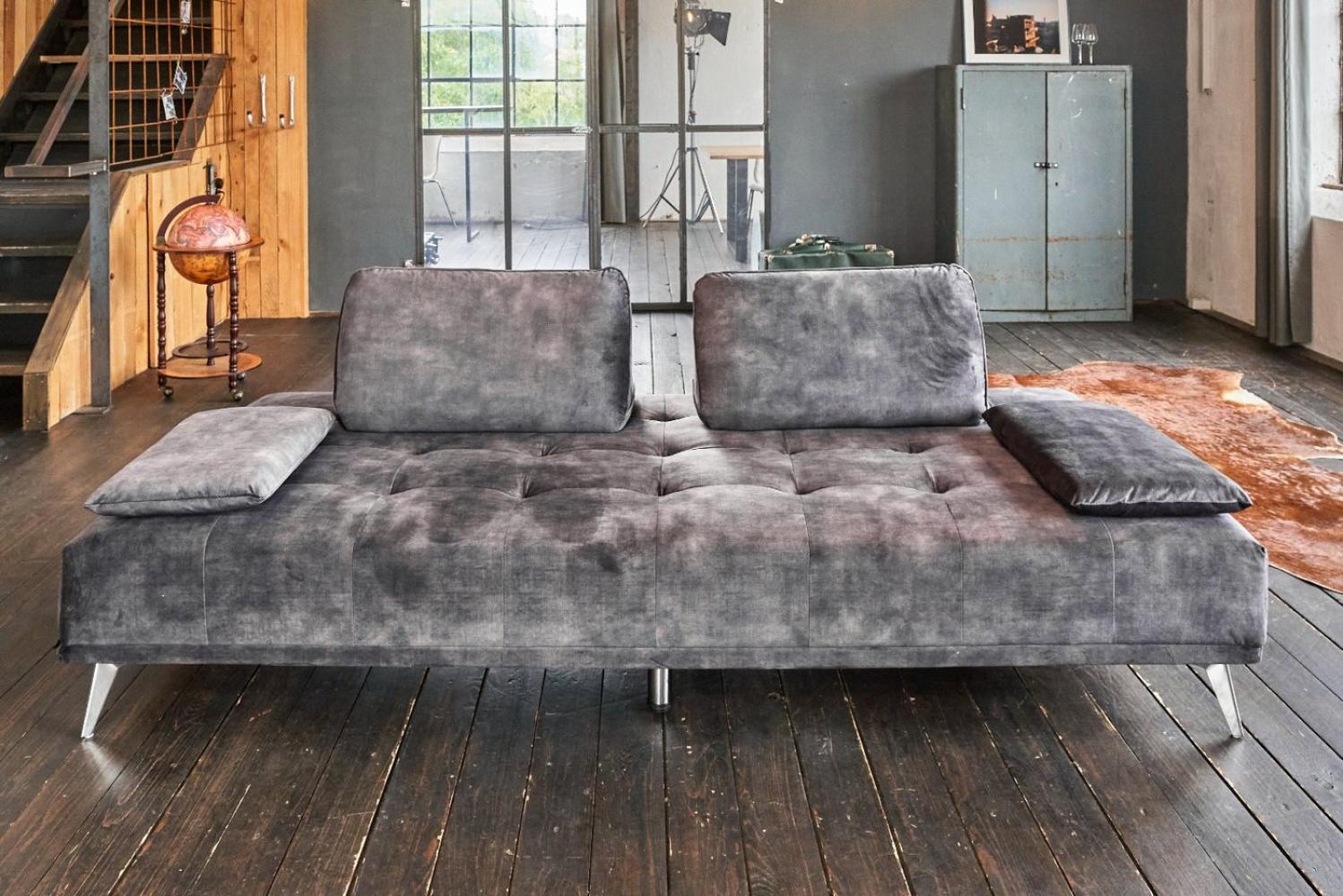 KAWOLA Schlafsofa WIOLO, Sofa Daybed Stoff mit o. ohne Hocker versch. Farben Bild 1