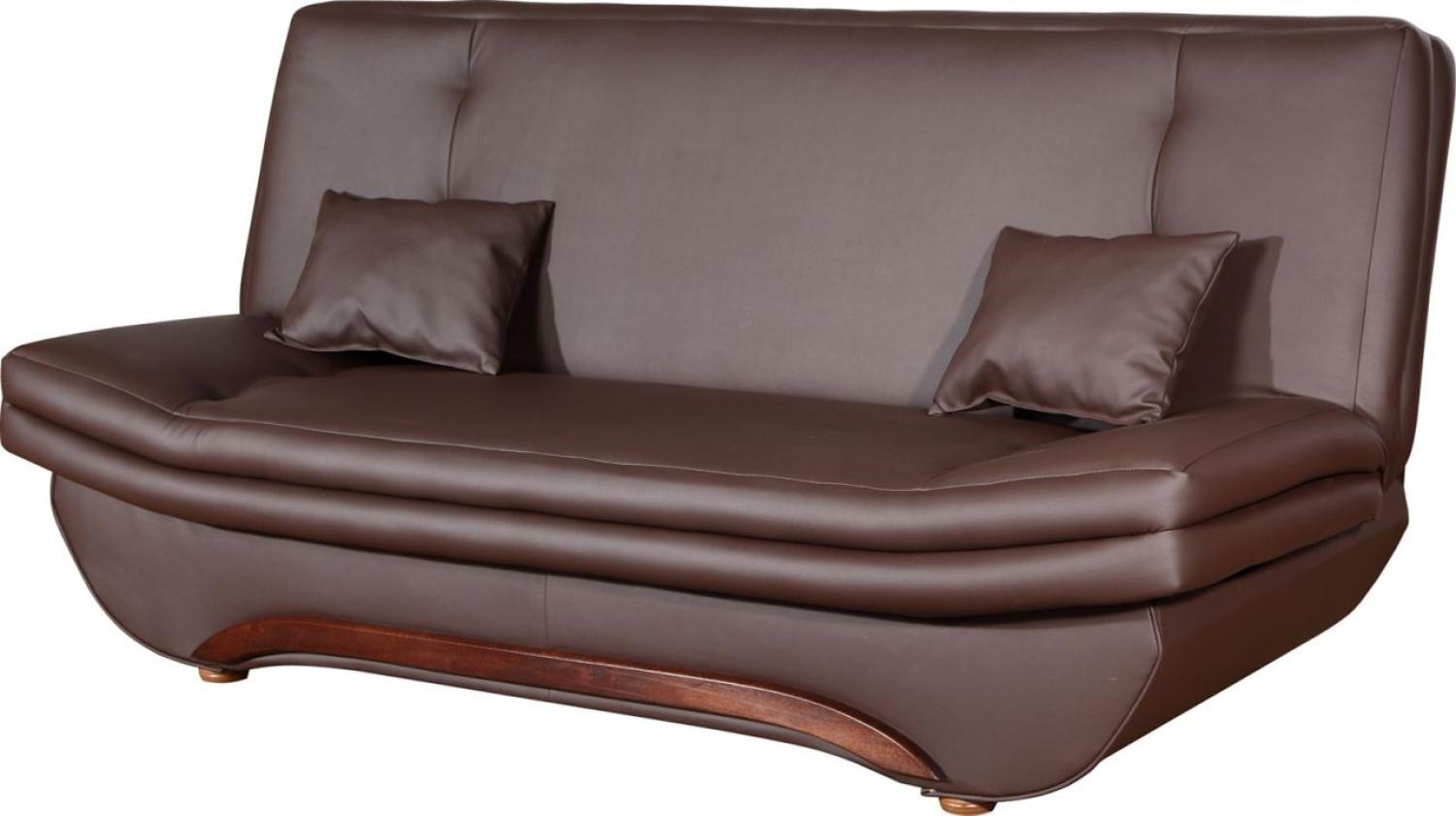 Klick-klack-Sofa Schlafsofa GIANA in Kunstleder Braun Bild 1