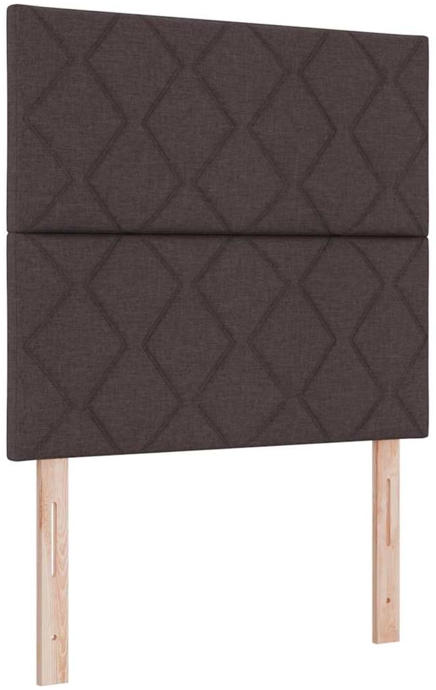 vidaXL Boxspringbett mit Matratze Dunkelbraun 120 x 190 cm Stoff 3342931 Bild 1