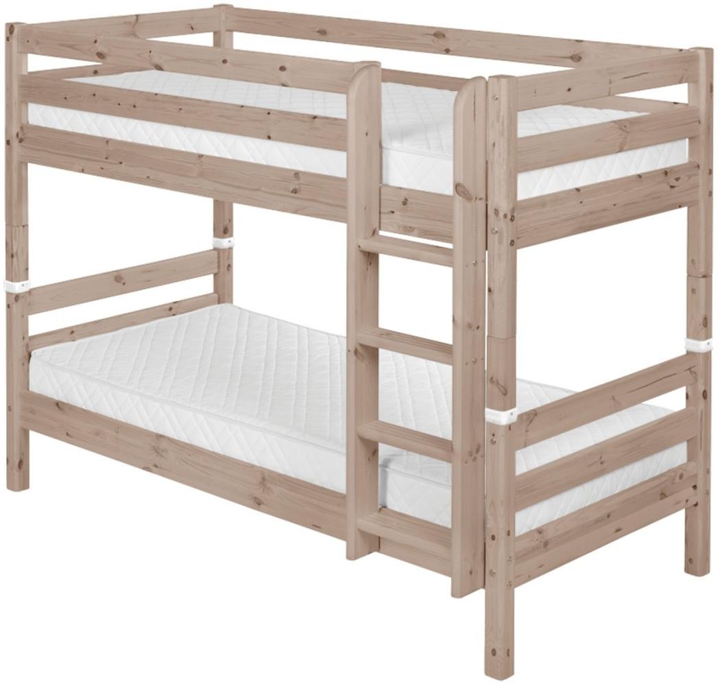 Flexa 'Classic' Etagenbett gerade Leiter, 90x190 cm, terra Bild 1