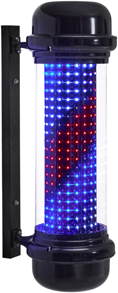 BarberPub Barber Pole Barbierstab, Barbershop Friseurstange mit LED Leucht Salon Einrichtung, Friseursalon, Barbier Stange Licht, Wandmontage, 71 CM Barber Equipment, Energie Sparen L047BC Bild 1