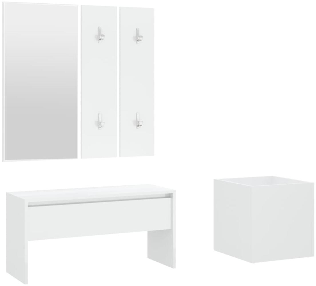 Flurmöbel-Set Weiß Holzwerkstoff [3082053] Bild 1