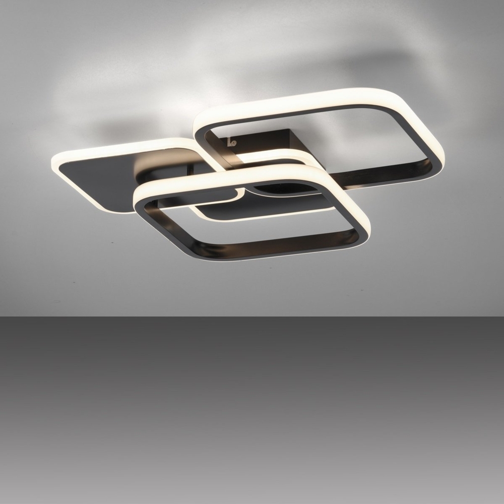 JUST LIGHT 14117-18 LED Deckenleuchte SEVENT eckig 3000K schwarz Bild 1