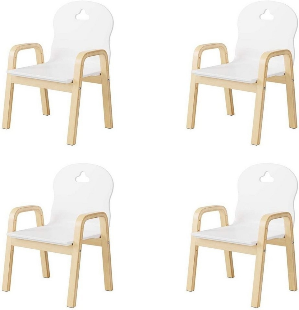 Homfa Kindersitzgruppe Kinderstuhl 4er Set, Stuhl für Kinder höhenverstellbar 61.5-48.5cm Bild 1