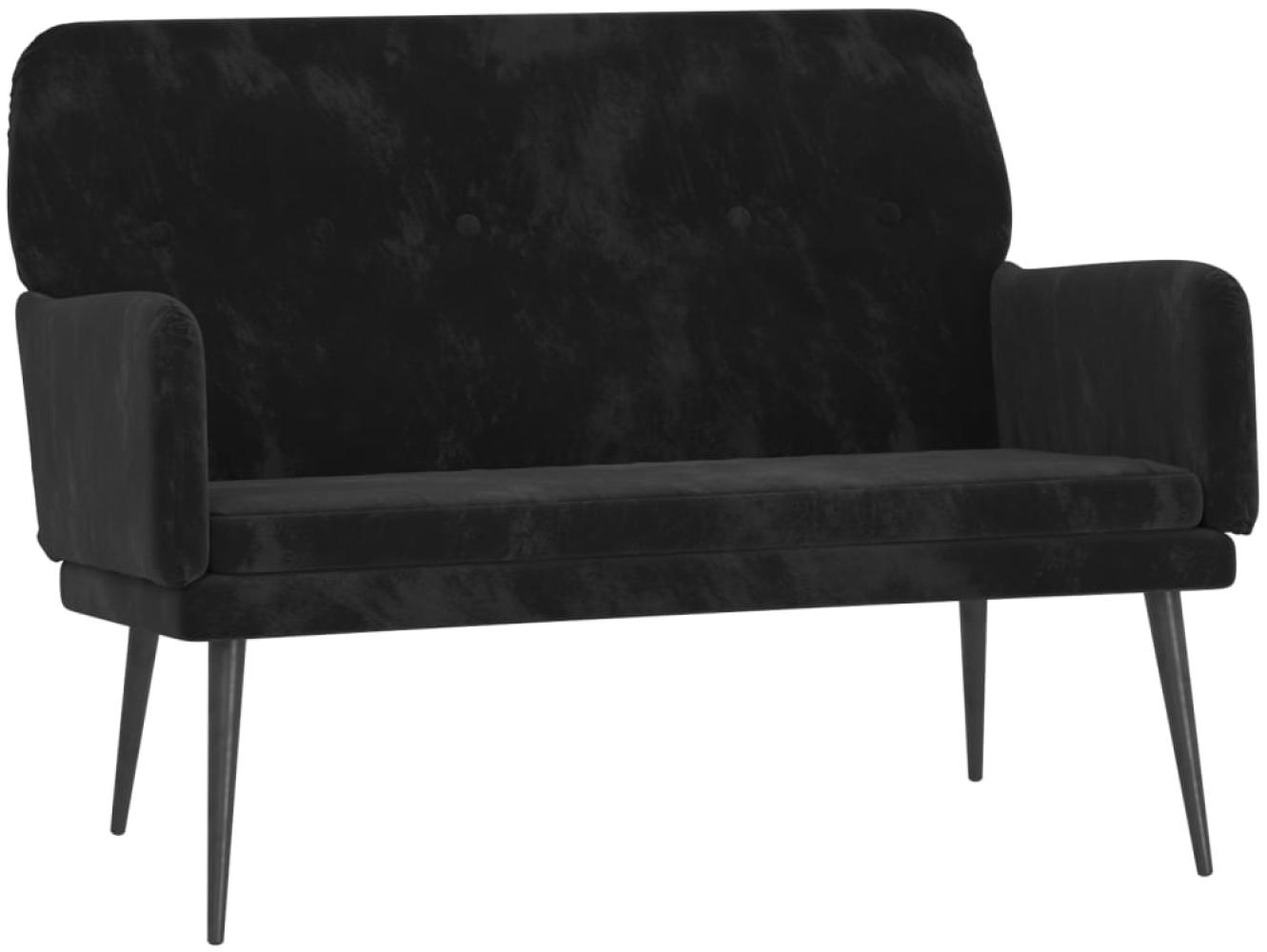 vidaXL Sitzbank Schwarz 108 x 79 x 79 cm Samt [351419] Bild 1