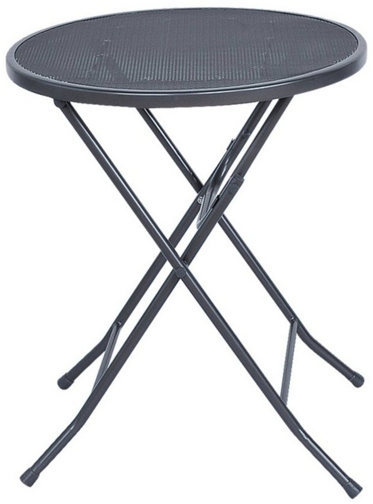 Pure Home & Garden Gartentisch klappbar 60 cm rund, hochwertiges pulverbeschichtetes Streckmetall, klappbar Bild 1