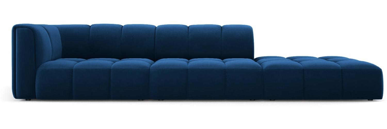 Micadoni Modulares Sofa Serena 4-Sitzer offene Seite Rechts Samtstoff Königsblau Bild 1