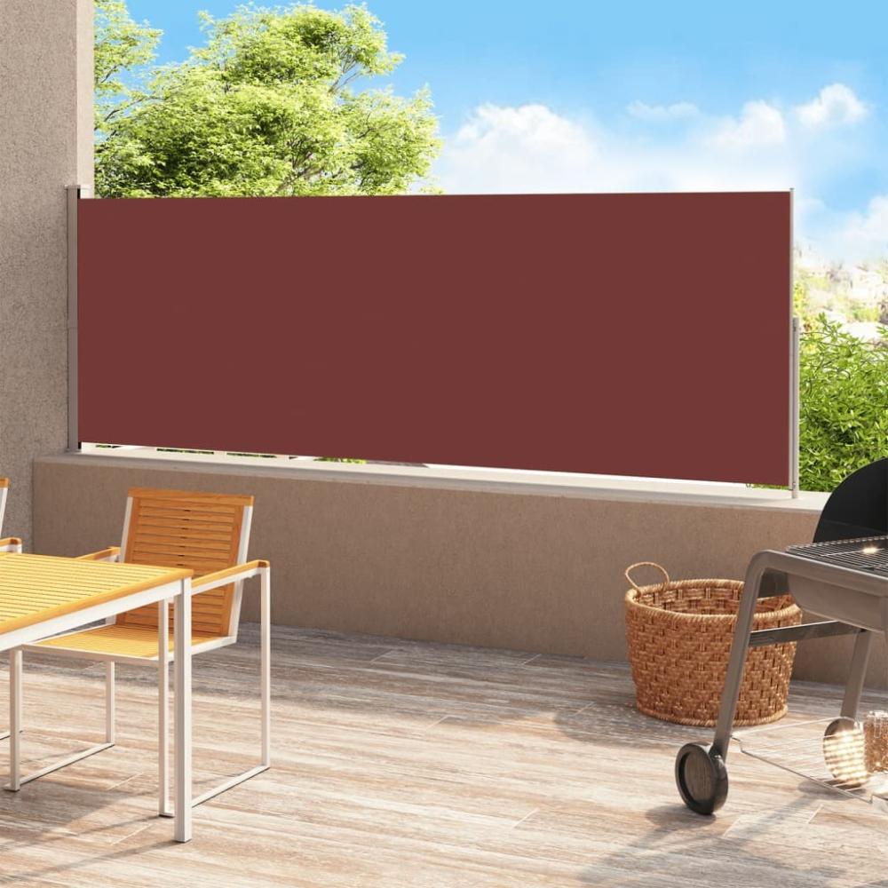 vidaXL Seitenmarkise Ausziehbar 200x500 cm Braun 313420 Bild 1