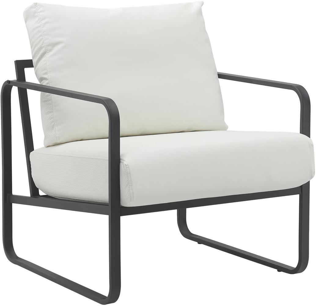 CLP Lounger Manea mit Metallgestell,weiß Kunstleder Bild 1