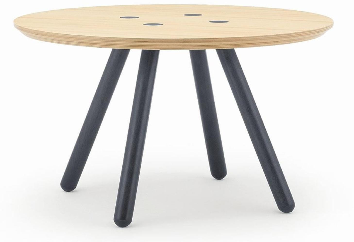 Couchtisch ROLF BENZ Freistil 196 Fichte massiv Schichtholz Ø 80 cm Bild 1