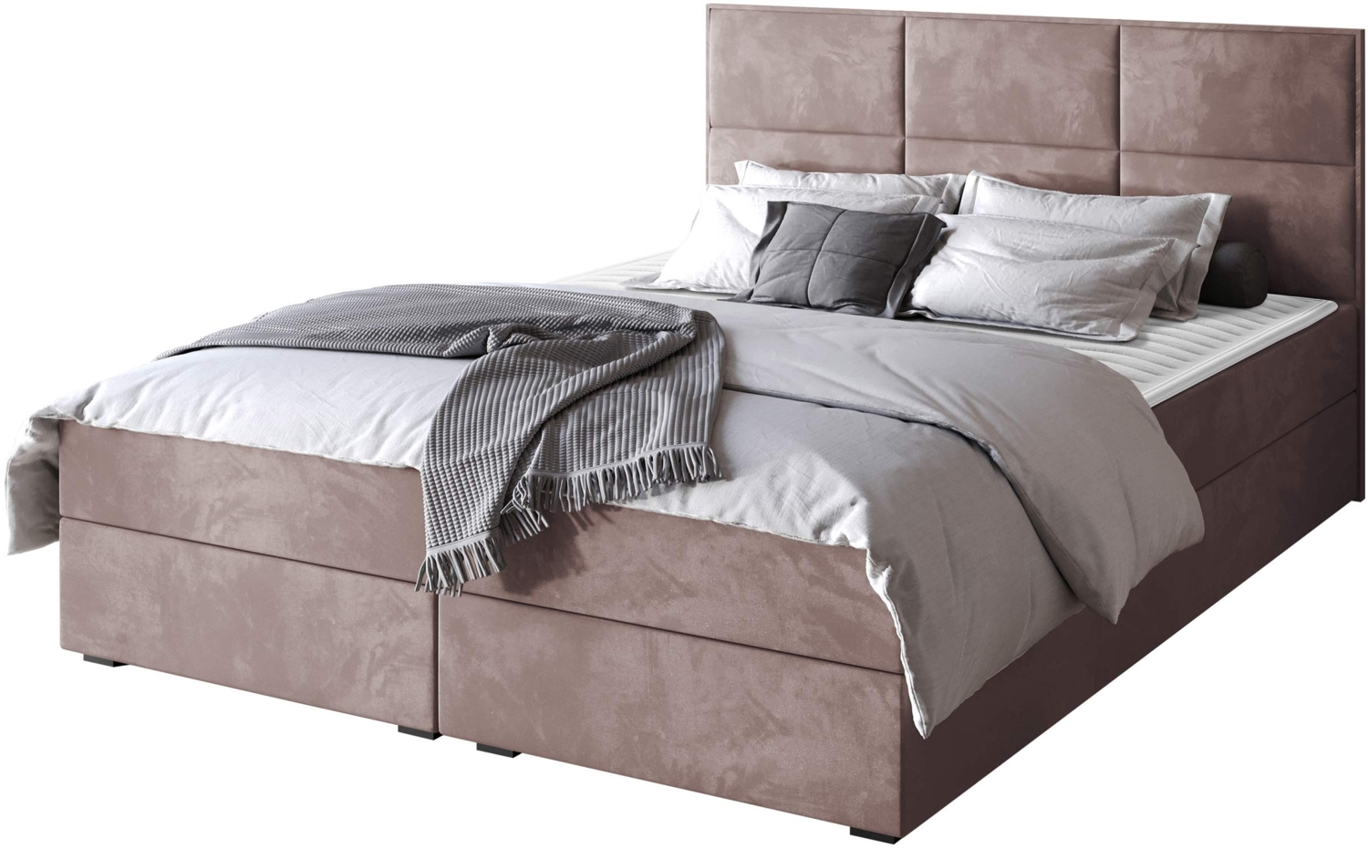 Boxspringbett Draban I, Rosa, 160x200 cm Bild 1