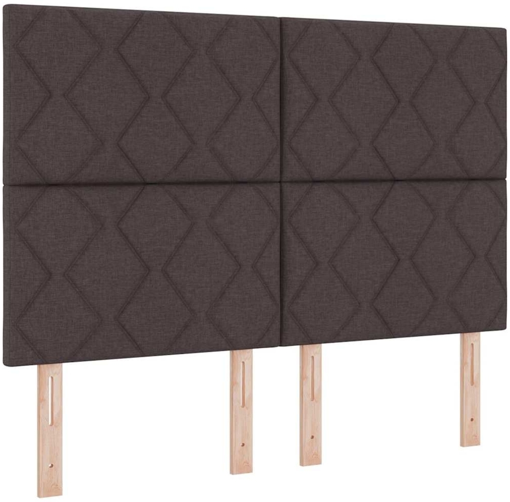 vidaXL Boxspringbett mit Matratze Dunkelbraun 140 x 200 cm Stoff 3342952 Bild 1