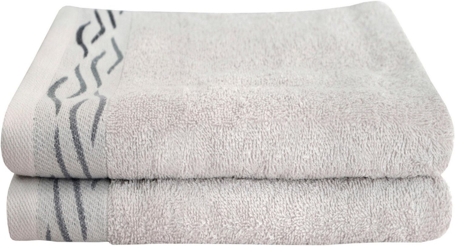 Dyckhoff Handtücher Wave, Frottier (Set, 2-St), mit Jacquard-Bordüre Bild 1