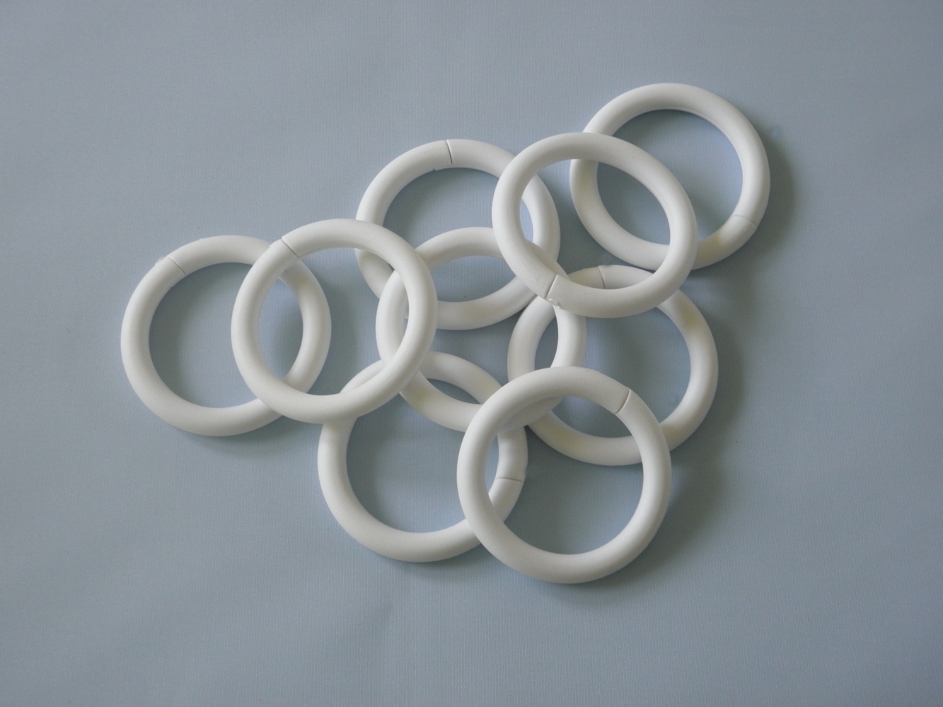 Textil Duschvorhang extra breit 320x200 cm Uni weiss 320 cm breit Bild 1