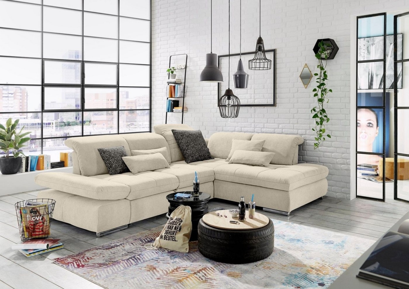 set one by Musterring Ecksofa SO 4100 mit komfortablen Federkern und Kopfteilverstellung, wahlweise mit Bettfunktion und Sitztiefenverstellung, L-Form Bild 1