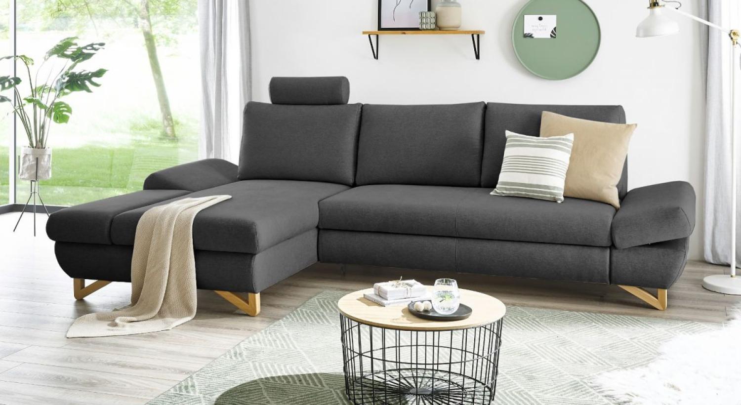 Ecksofa Skalm in grau 284 cm Bild 1