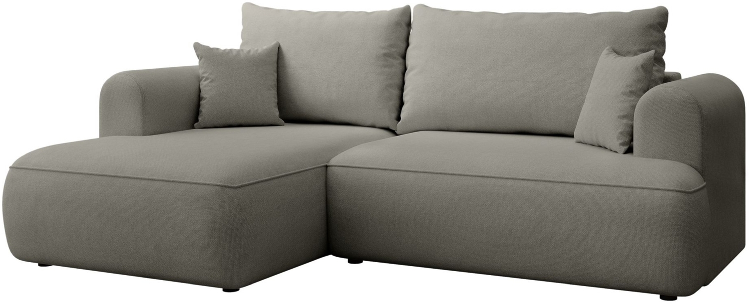 Selsey ''Ovo Mini' Eckschlafsofa linksseitig mit Stauraum, Easy-Clean-Chenille-Bezug, hellgrau, 93 x 238 x 156 cm Bild 1