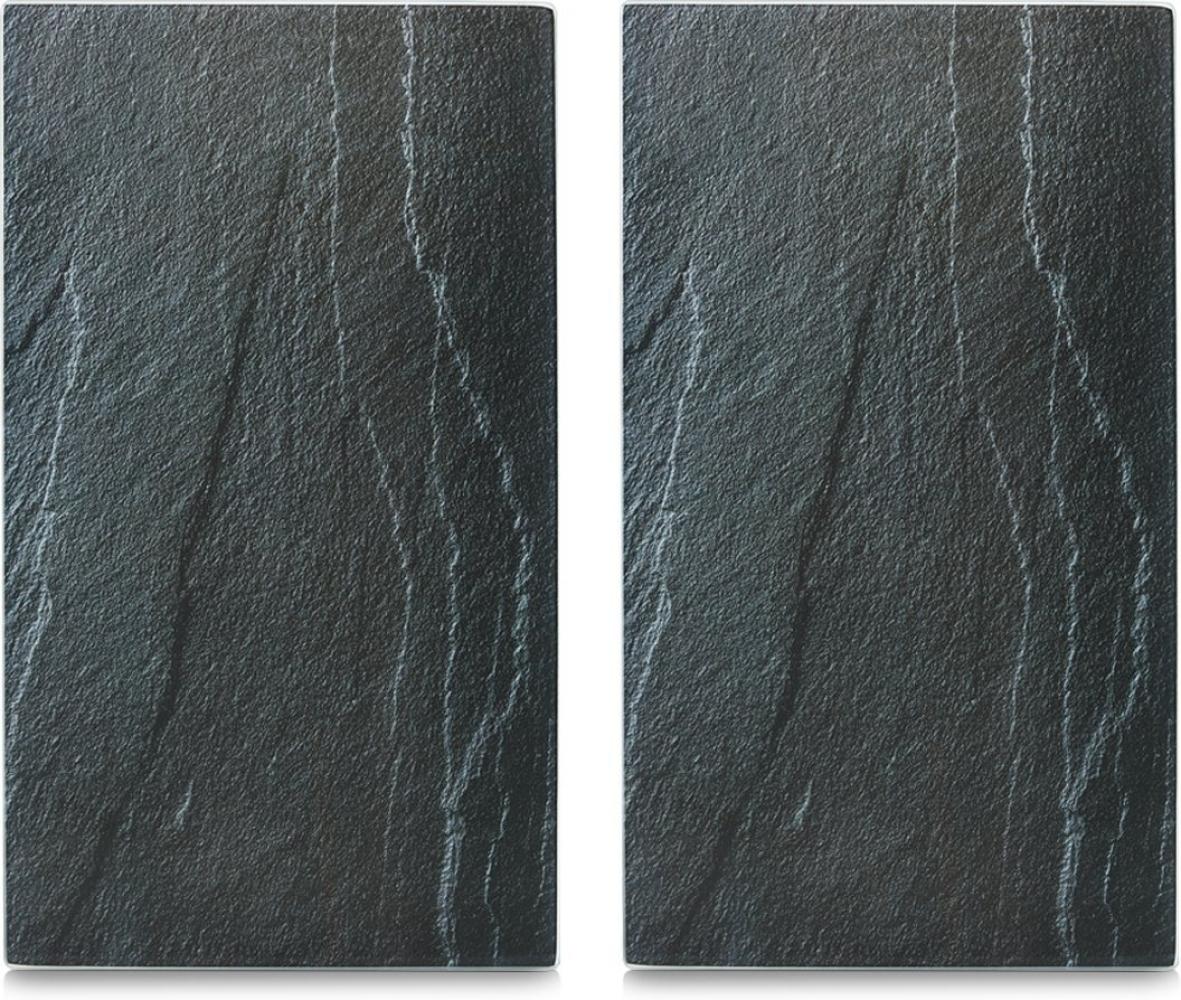 Zeller 2-tlg. Schiefer Herdabdeckplatten aus Glas Maße: 52 x 30 cm Bild 1