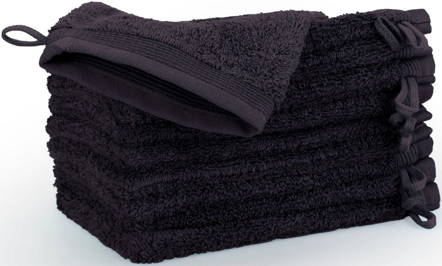 Möve Waschhandschuh Superwuschel 100% Premium Cotton Baumwolle, Walkfrottier (Set, 10-St), Waschhandschuh Set mit Bordüre, Made in Germany Bild 1