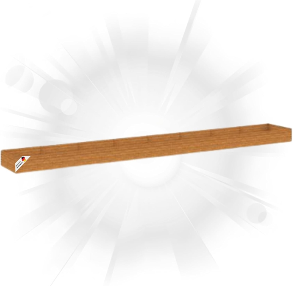 DELUKE® Hochbeet aus Cortenstahl AKSEL unten offen Hochbeet Metall Pflanzenbeet Metall Gartenbeet Blumenbeet Beet hoch Frühbeet für Garten Gemüsebeet, 770x100x36cm Bild 1