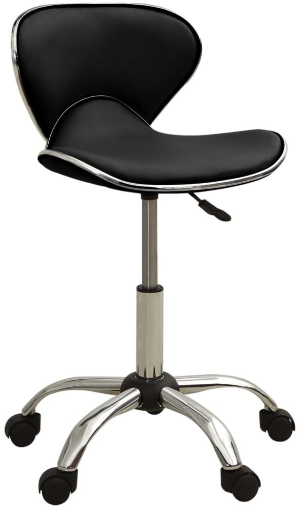 vidaXL Friseur Rollhocker Schwarz Kunstleder [323674] Bild 1