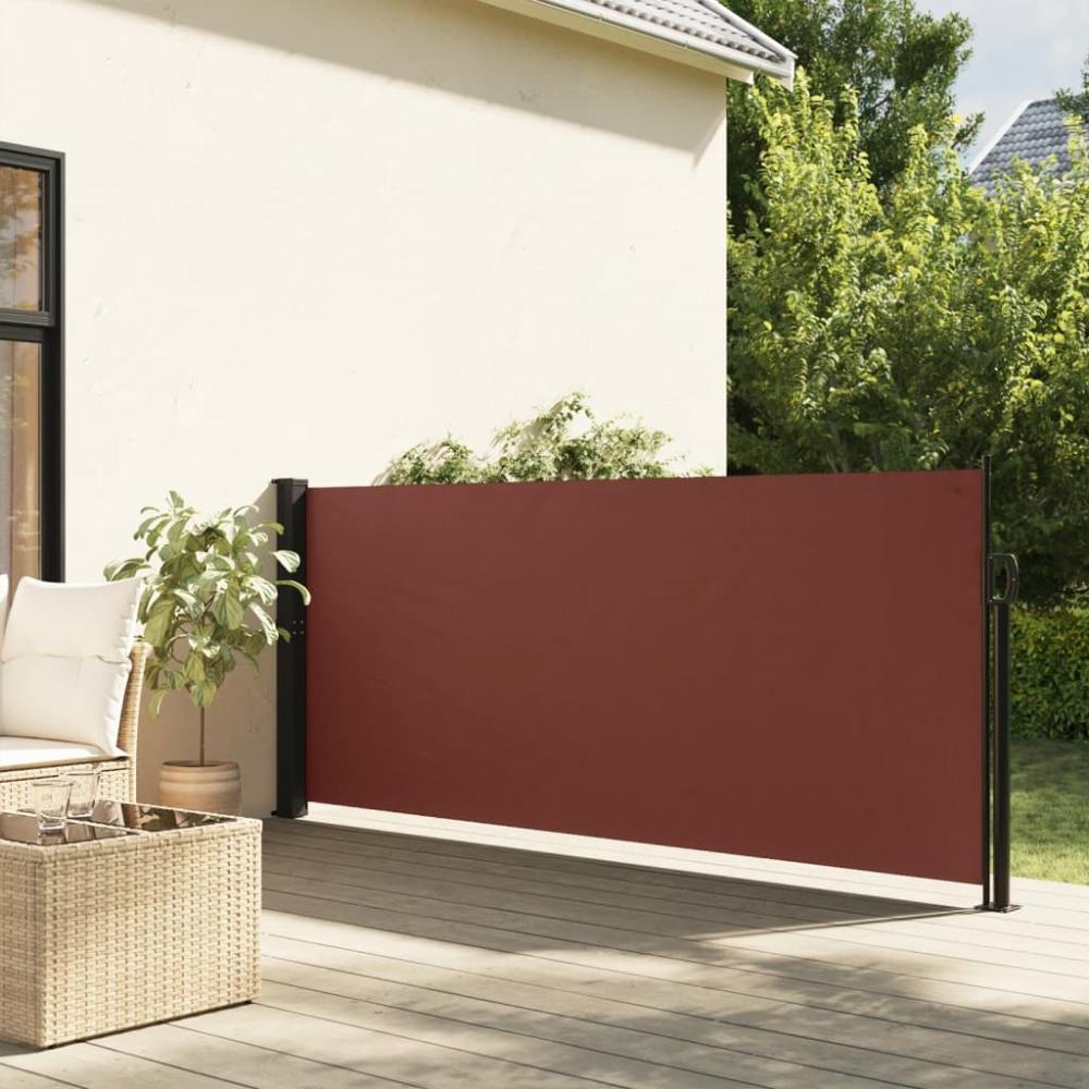 vidaXL Seitenmarkise Ausziehbar Braun 120x500 cm 4004404 Bild 1